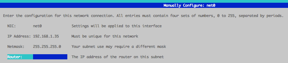 manual configuration net0