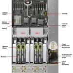 SPARC T4-2 top view with component details