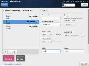 Centos stream установка на raid