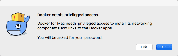 docker installation on Mac OS
