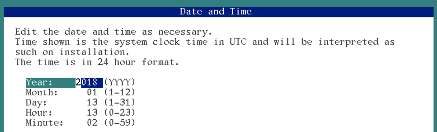 date and time solaris 11 installation