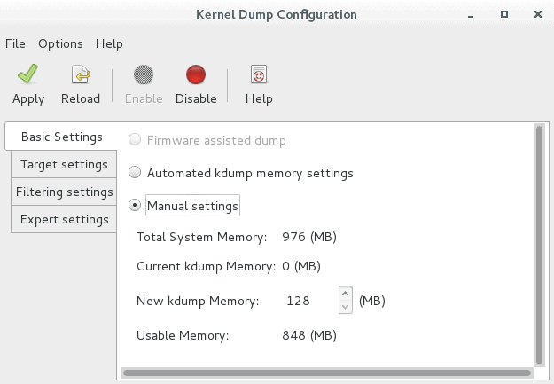 basic settings tab SELinux GUI CentOS 7