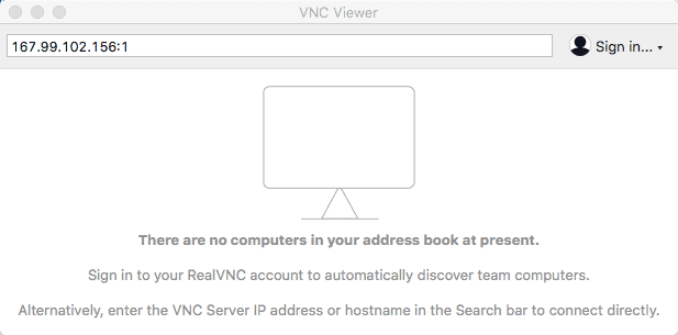 connect to VNC server with VNC viewer