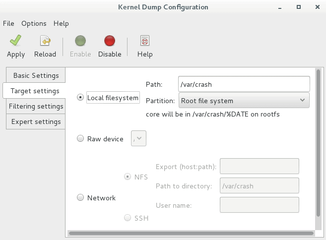 kdump configuration in rhel 7