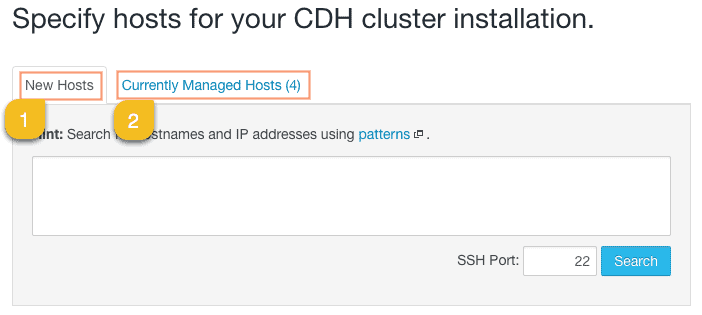 Specify hosts for your CDH cluster installation CCA 131 exam installing CDH using Cloudera manager
