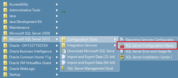 change port MS SQL server