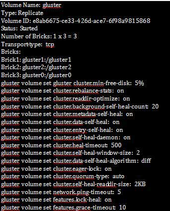 glusterfs volume info