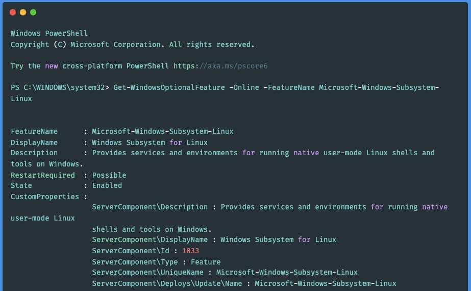 Windows Command to Check WSL