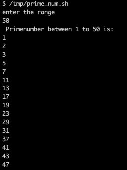 find prime number using shell script