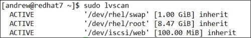 lvscan command examples in Linux
